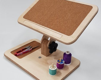 Lap desk for sewing, applique, reading, writing