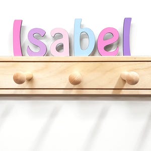 Colorful kids Coat Rack with Personalized Name - Fast delivery afbeelding 12