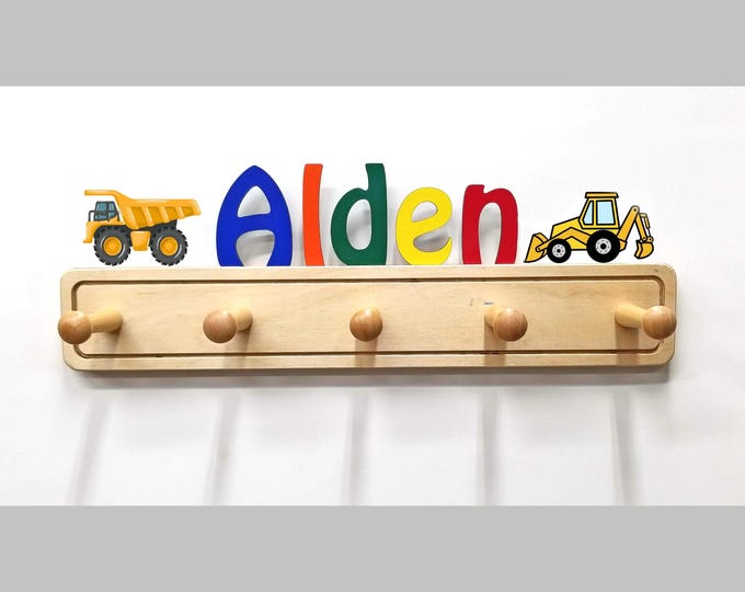 Colorful Coat Rack Personalized with ornaments - fast delivery