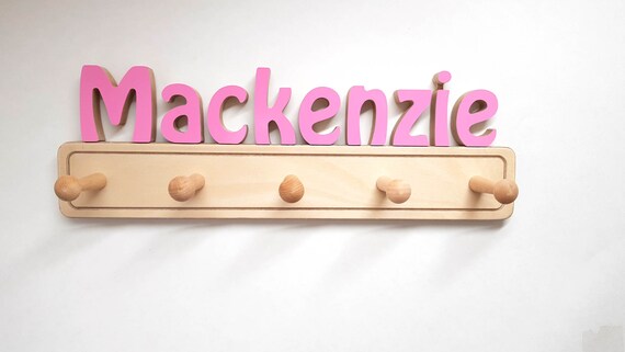 Colorful Kids Coat Rack With, Personalized Childrens Coat Rack