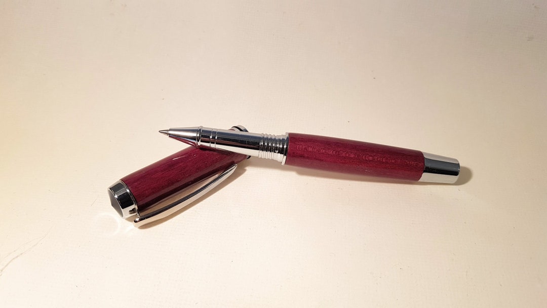Executive Purple Heart Rollerball Pen Etsy España