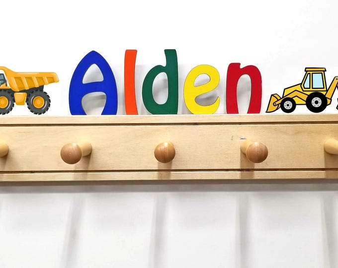Colorful Coat Rack Personalized with ornaments - fast delivery