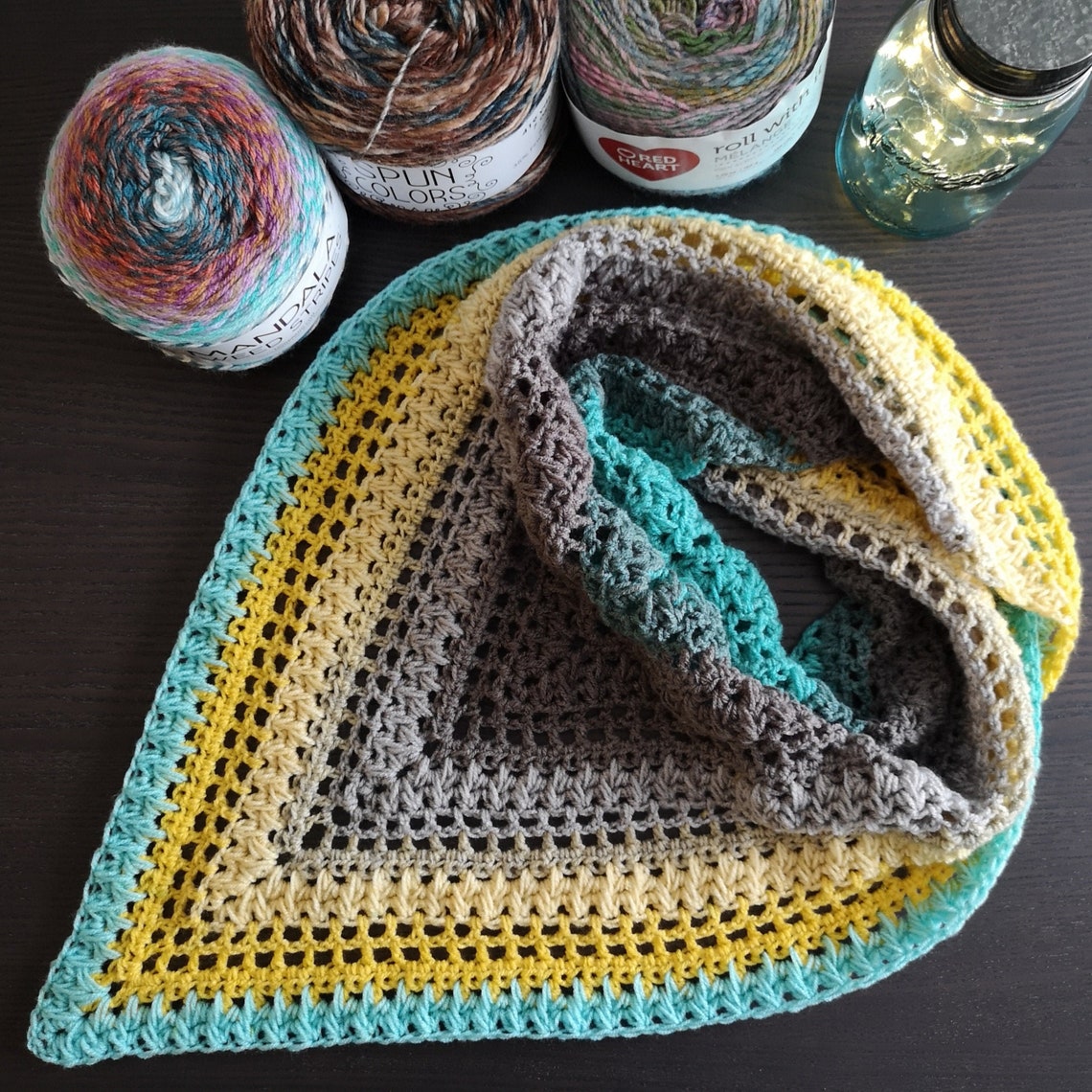 Snow Pixie Triangle Scarf PDF Pattern - Etsy