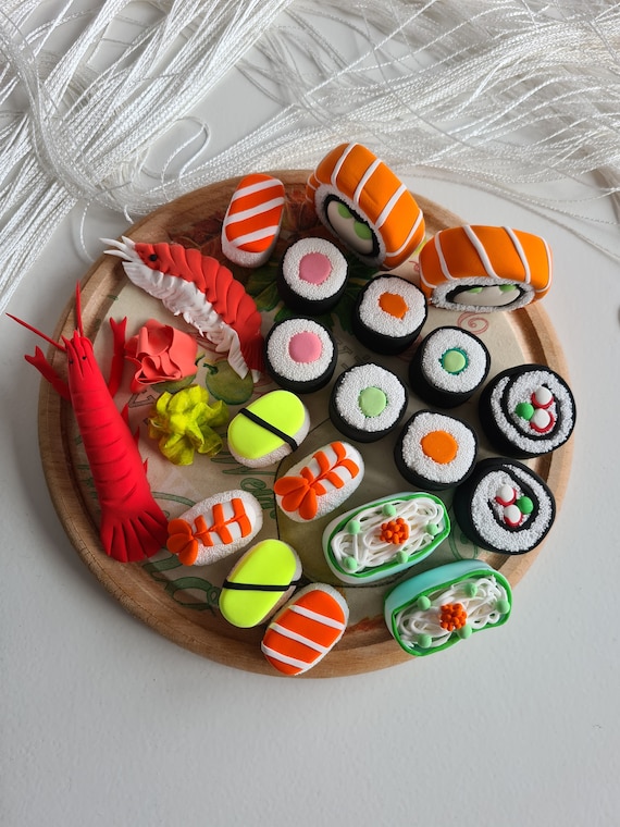 Fake Sushi Set, Sushi Decor, Fake Seafood, Photo Props, Japanese