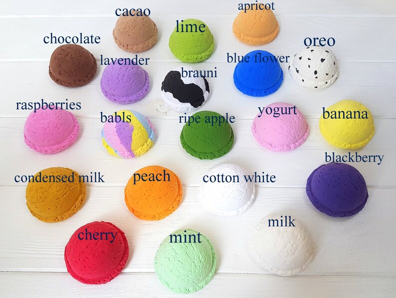 Fake Ice Cream Faux Ice Cream Scoops Vanilla Ice Cream Faux Etsy