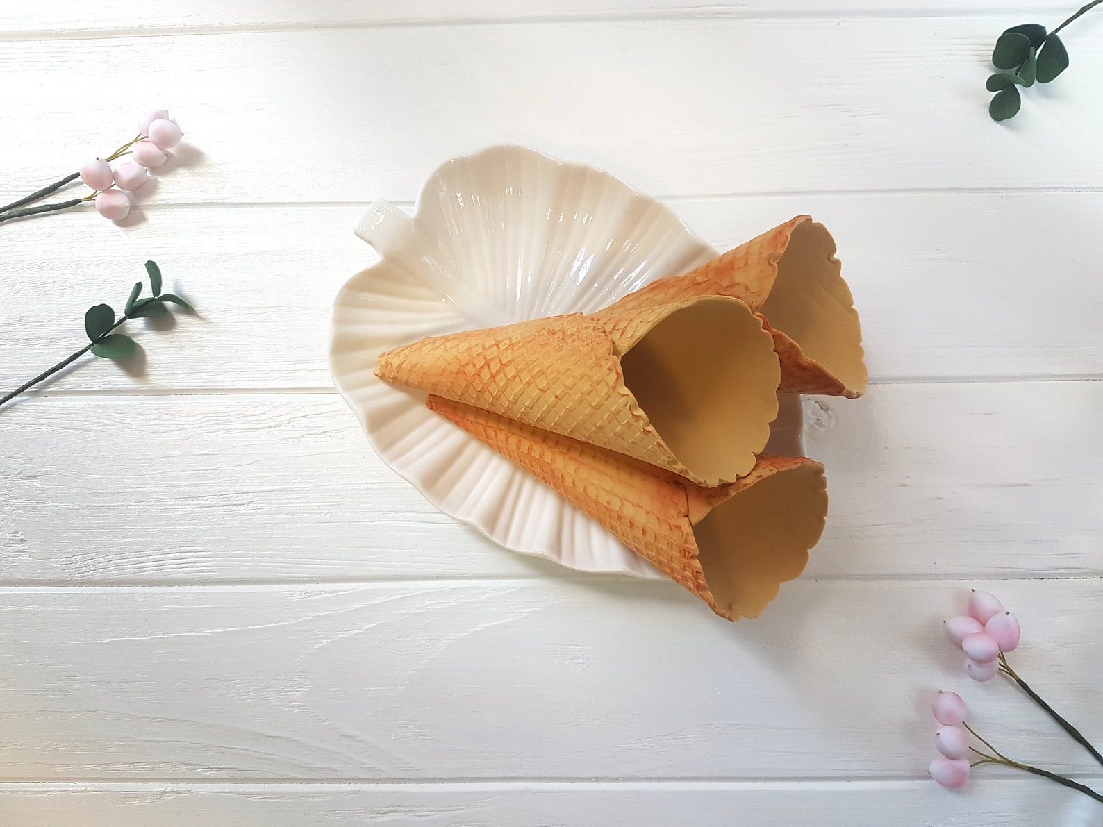 Fake Waffle Cone With a Rounded Edge Fake Ice Cream Cone Etsy
