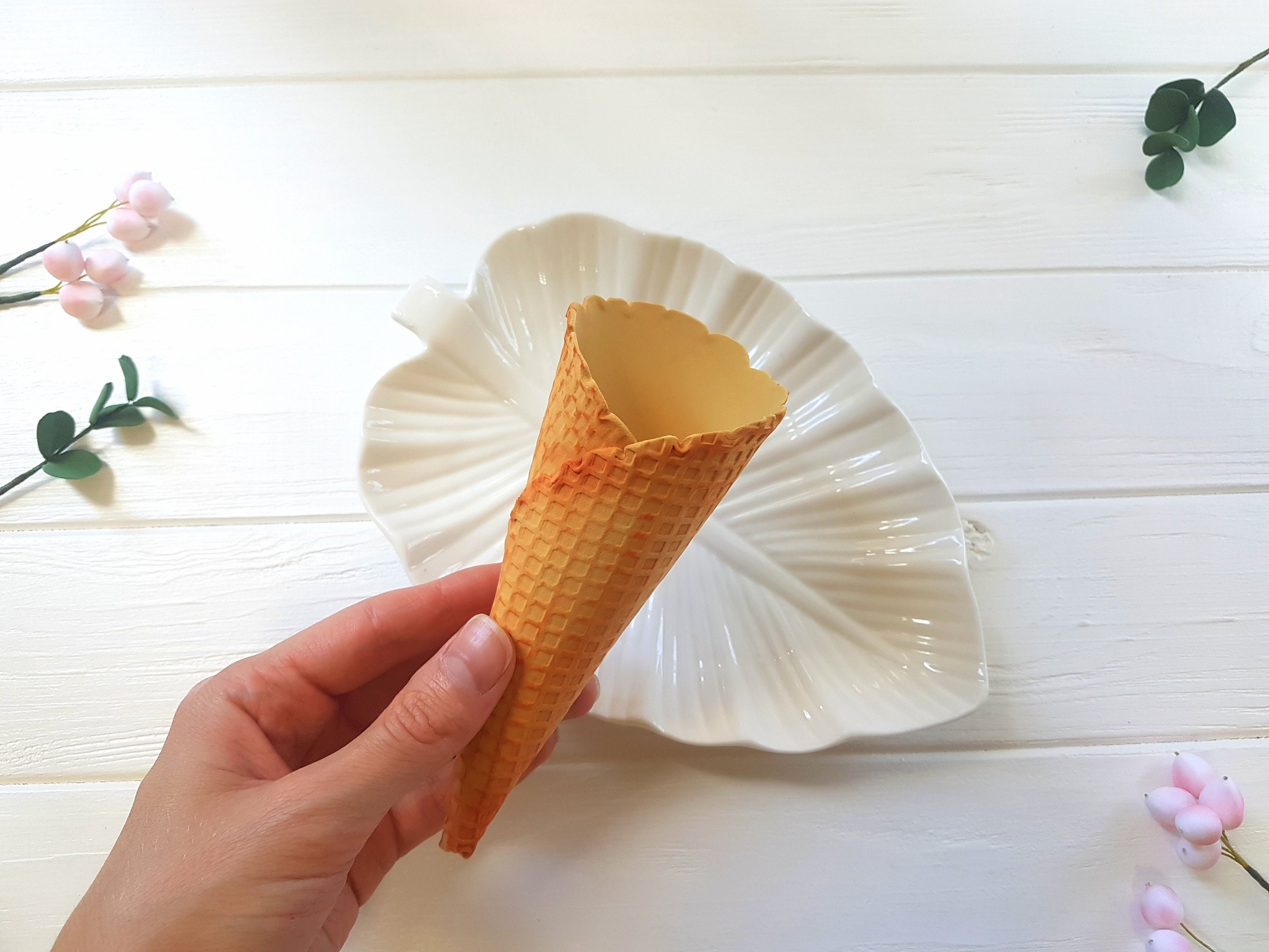 Fake Waffle Cone With a Rounded Edge Fake Ice Cream Cone Etsy