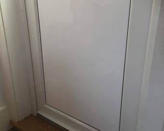 Back door panel. acrylic panel to cover cat flap holes, gloss white back door panels cut to size cat flap blanking
