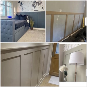 MDF-bekledingsstrips DIY-wandbekleding Overschilderbare kit Shakerstijl wandpaneel (XL) Creëer een opvallende muur om je woonruimte te verfraaien!