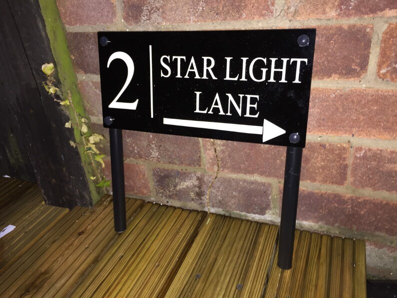 Freestanding Modern House Sign Door Number Address Plaque Etsy Australia