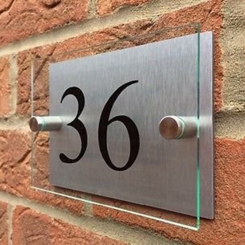 Modern House Numbers Glass Acrylic House Sign Door Number Etsy Australia