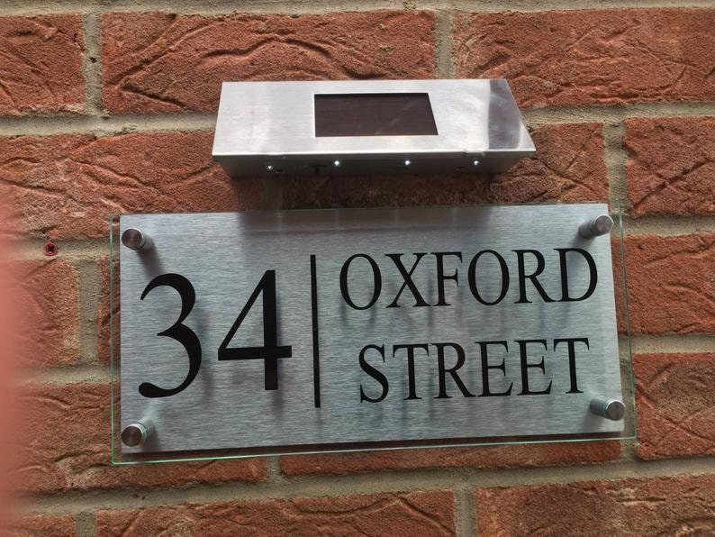 Modern House Sign Large 200mm X 300mm Glass Acrylic / Etsy