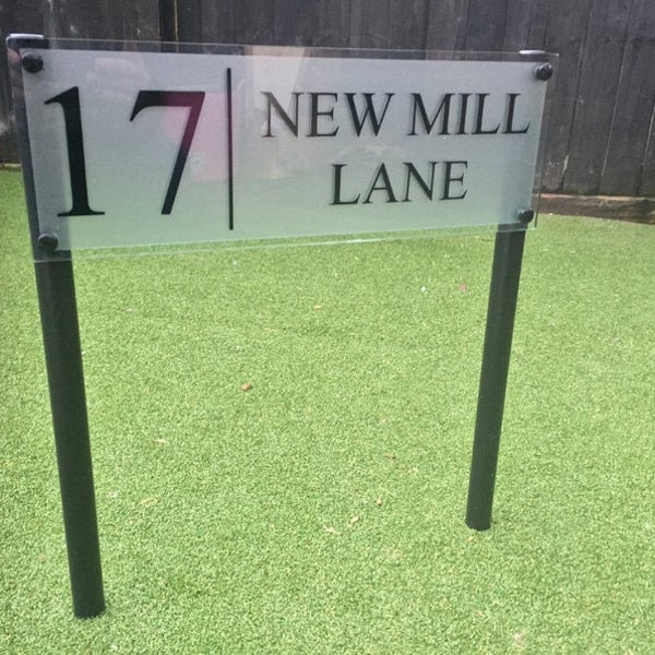 Free Standing House Number Sign Etsy