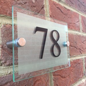 Modern House Sign Door Number Street Glass Effect Acrylic - Etsy