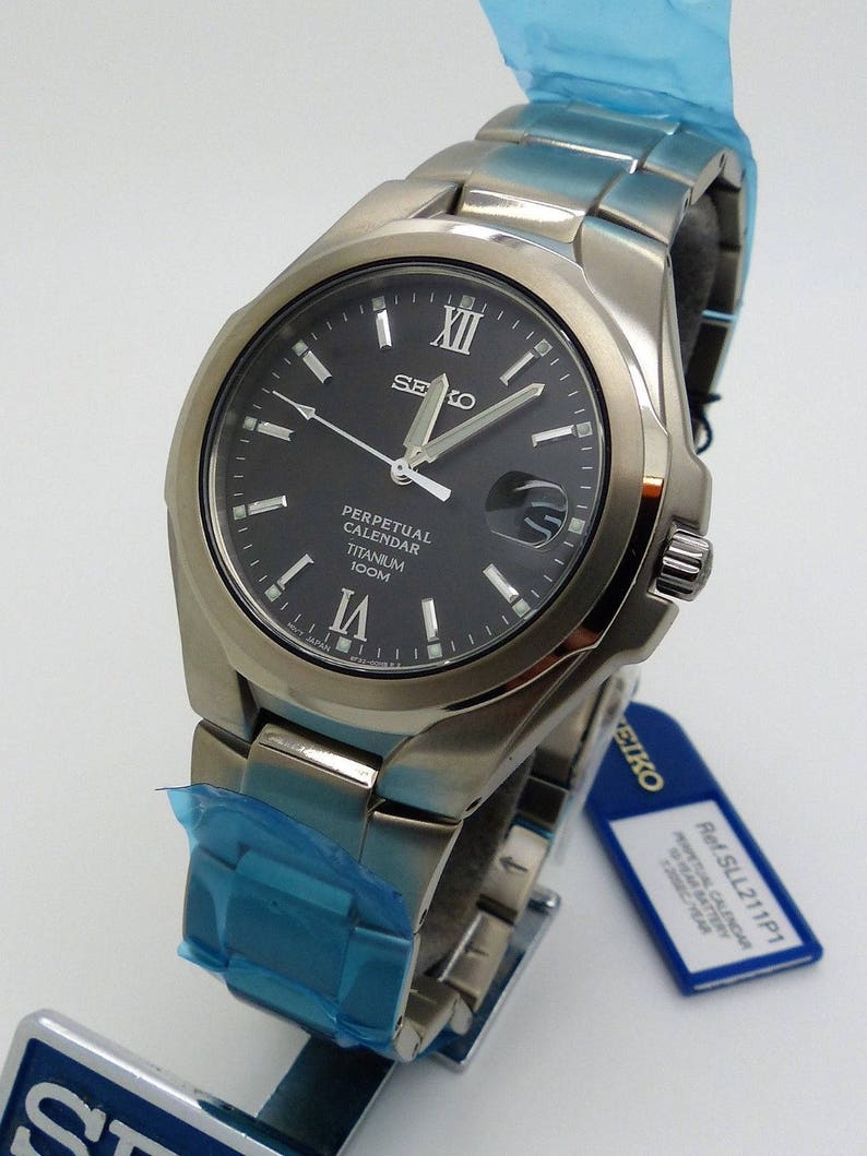 SEIKO Titanium Perpetual Calendar 8F32 00K0 Ref SLL211P1 Etsy