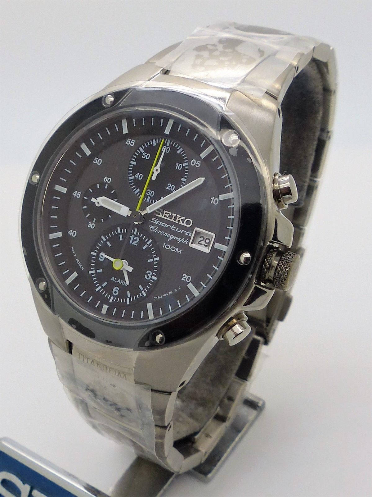 SEIKO Sportura Titaniam Alarm Chronograph 7T62-0A60 Ref: - Etsy Ireland