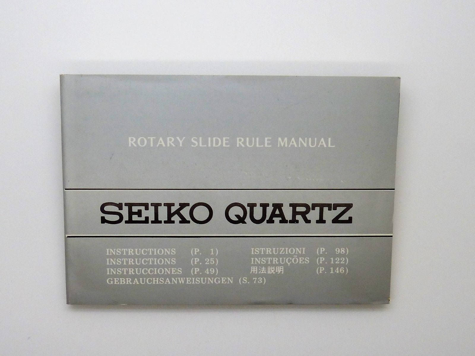 Vintage SEIKO Rotary Slide Rule Instruction Manual 7T34-6A00 - Etsy UK