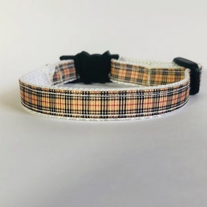 Plaid Striped Safety Breakaway Cat Collar