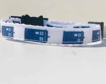 Doctor Who Tardis Safety Cat or Dog Collar and Bell