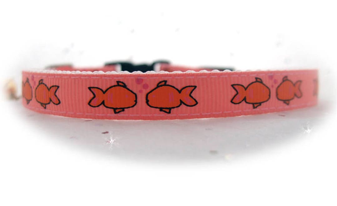 Cat Collar Coral Goldfish Etsy