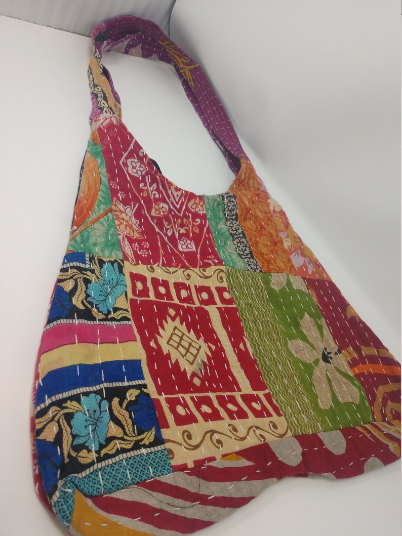 Kantha Patchwork Shopper/'s Handbag Tote Bag Indian Cotton Boho