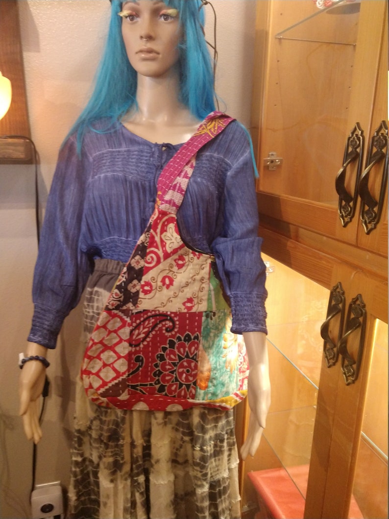 Kantha Patchwork Shopper/'s Handbag Tote Bag Indian Cotton Boho