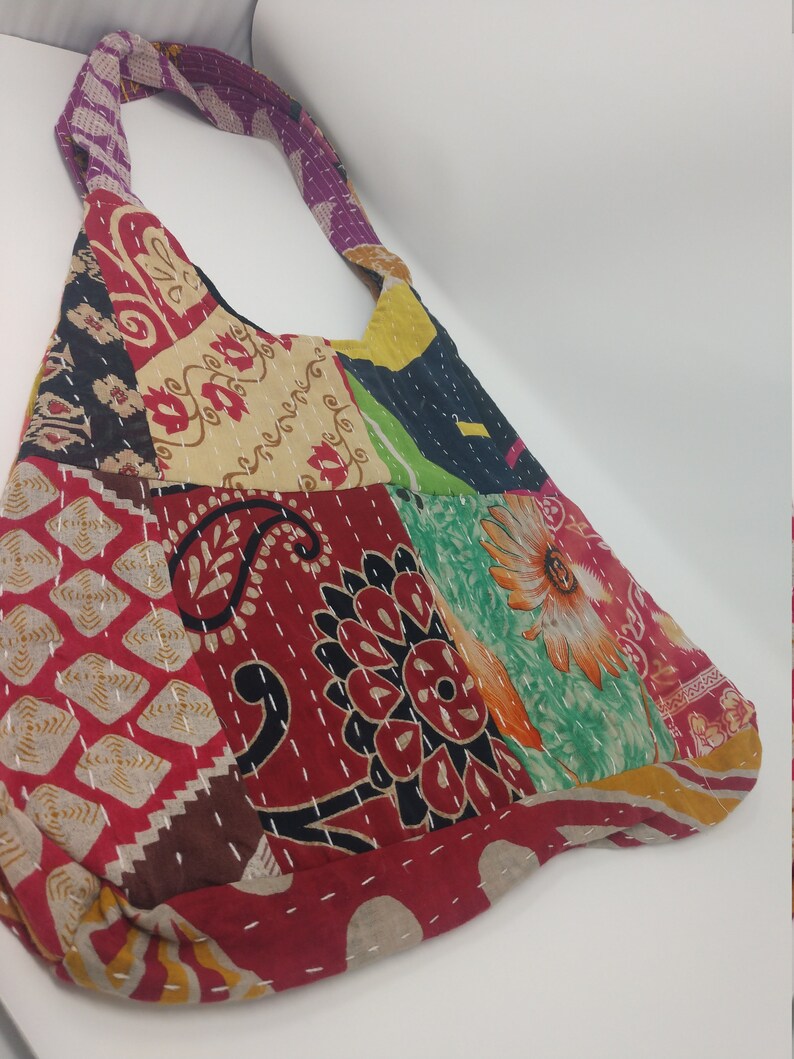 Kantha Patchwork Shopper/'s Handbag Tote Bag Indian Cotton Boho