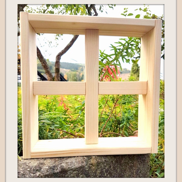 Fensterrahmen versch. Maße NEU Holz natur, unbehandelt, Baumhaus, Spielhaus, Brennholzstapel