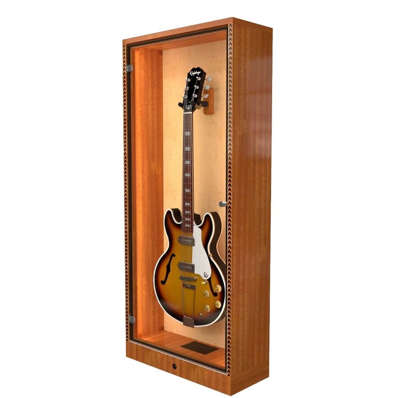 The Showcase™ Deluxe Guitar Display Case W/l.e.d. Lighting & Humidity
