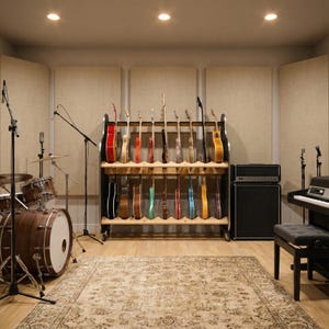 Guitar Storage Rack | Heavy-duty Wheels | Big Capacity | Holds ...