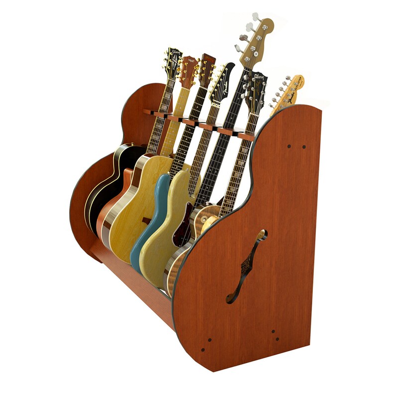 The Session™ Standard Multi Guitar Stand Holds Acoustics & Electrics