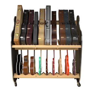 Guitar Storage Rack | Heavy-duty Wheels | Big Capacity | Holds ...