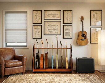 Wood Guitar Stand | Acoustic & Electric Holders | Nitro Safe | U.S.A. Made