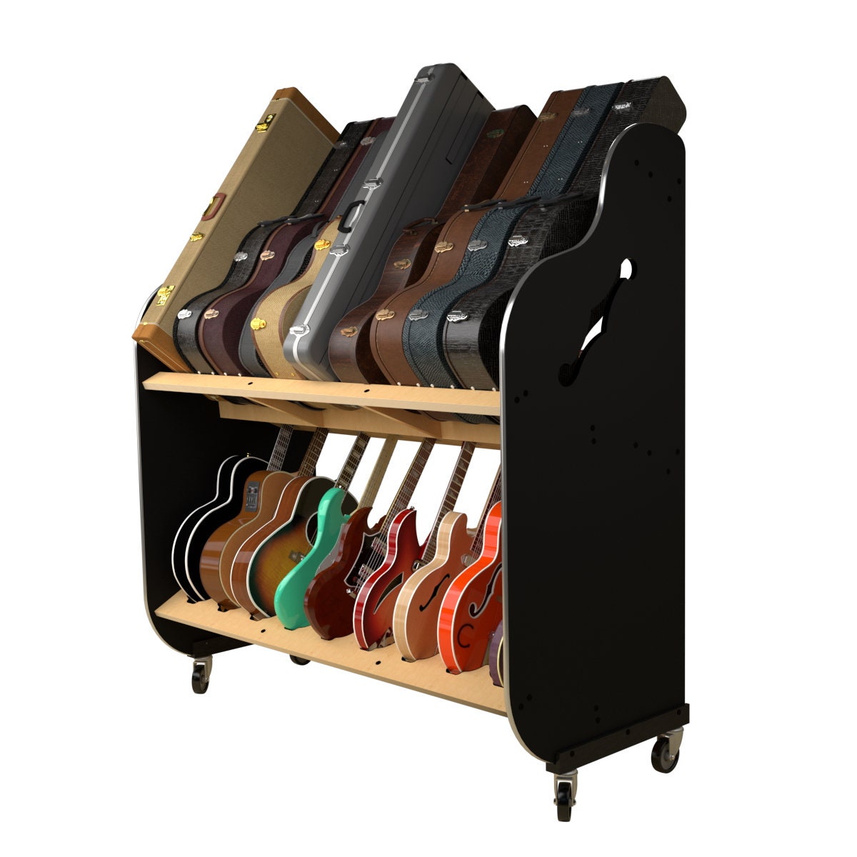 The Session Pro Double Stack Guitar Organizer Ideal Gift for Collectors with Extensive Guitar Collections U.S.A. Made Nitro Safe Etsy