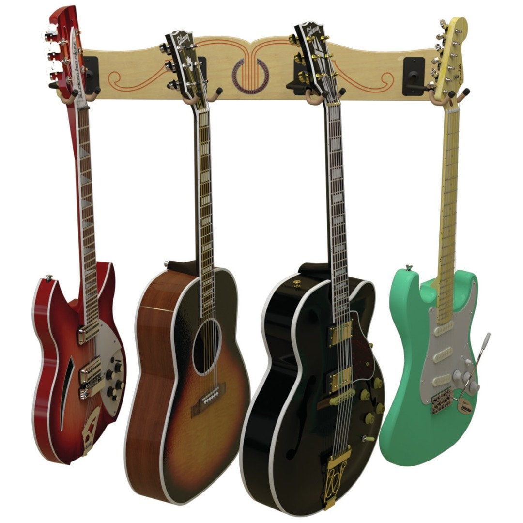 Guitar Display Stand Rack Rotatable Guitar Wall Mount Hangers Non Slip with  Sponge Cover with 5 Pick for Acoustic Electric Bass