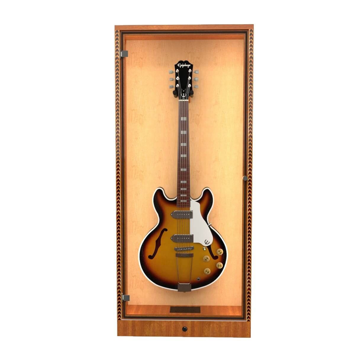 The Showcase™ Deluxe Guitar Display Case W/l.e.d. Lighting & Humidity