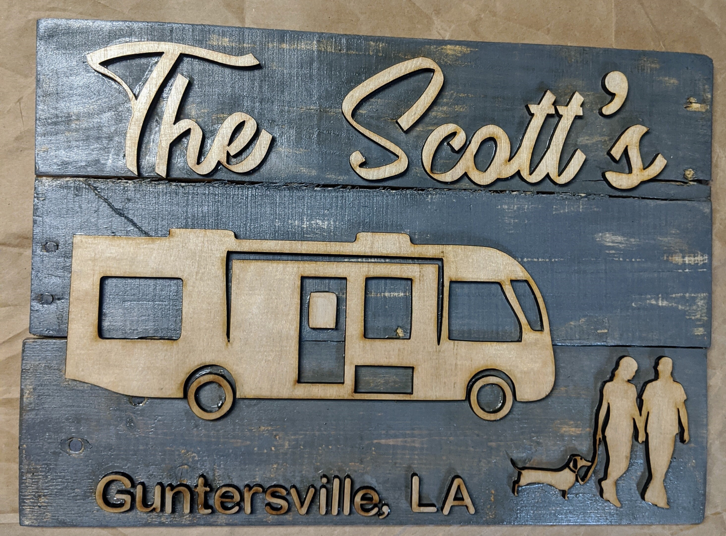 Camping in a class a or class c motor home personalized name etsy
