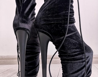 Overschoenen voor paaldansen, fluwelen platformbeschermers hakken, schoenbeschermers voor paaldansen, beschermers hoge hakken, overschoen paaldans, cadeaus paaldanscadeaus