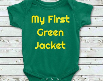 Augusta Baby Shirt - My First Green Jacket - Baby Golf Clothes - Baby Bodysuit - Augusta Golf Baby Tshirt - Golf Clothes For Kids - Augusta