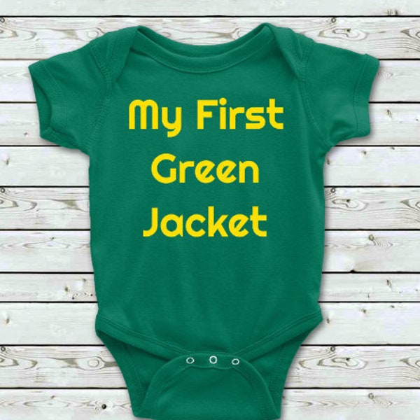 Augusta Baby Shirt - My First Green Jacket - Baby Golf Clothes - Baby Bodysuit - Augusta Golf Baby Tshirt - Golf Clothes For Kids - Augusta