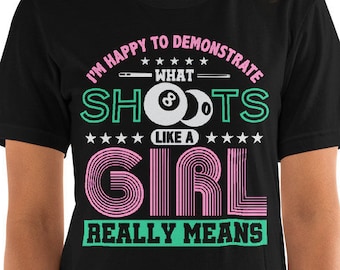 Women's Billiards Shoots Like A Girl T-Shirt