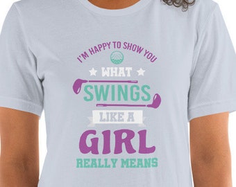 Hits Like A Girl Women's Golf T-Shirt