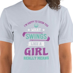 Hits Like A Girl Women's Golf T-Shirt