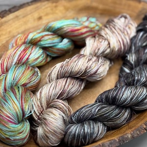 Tencel yarn in three colorways