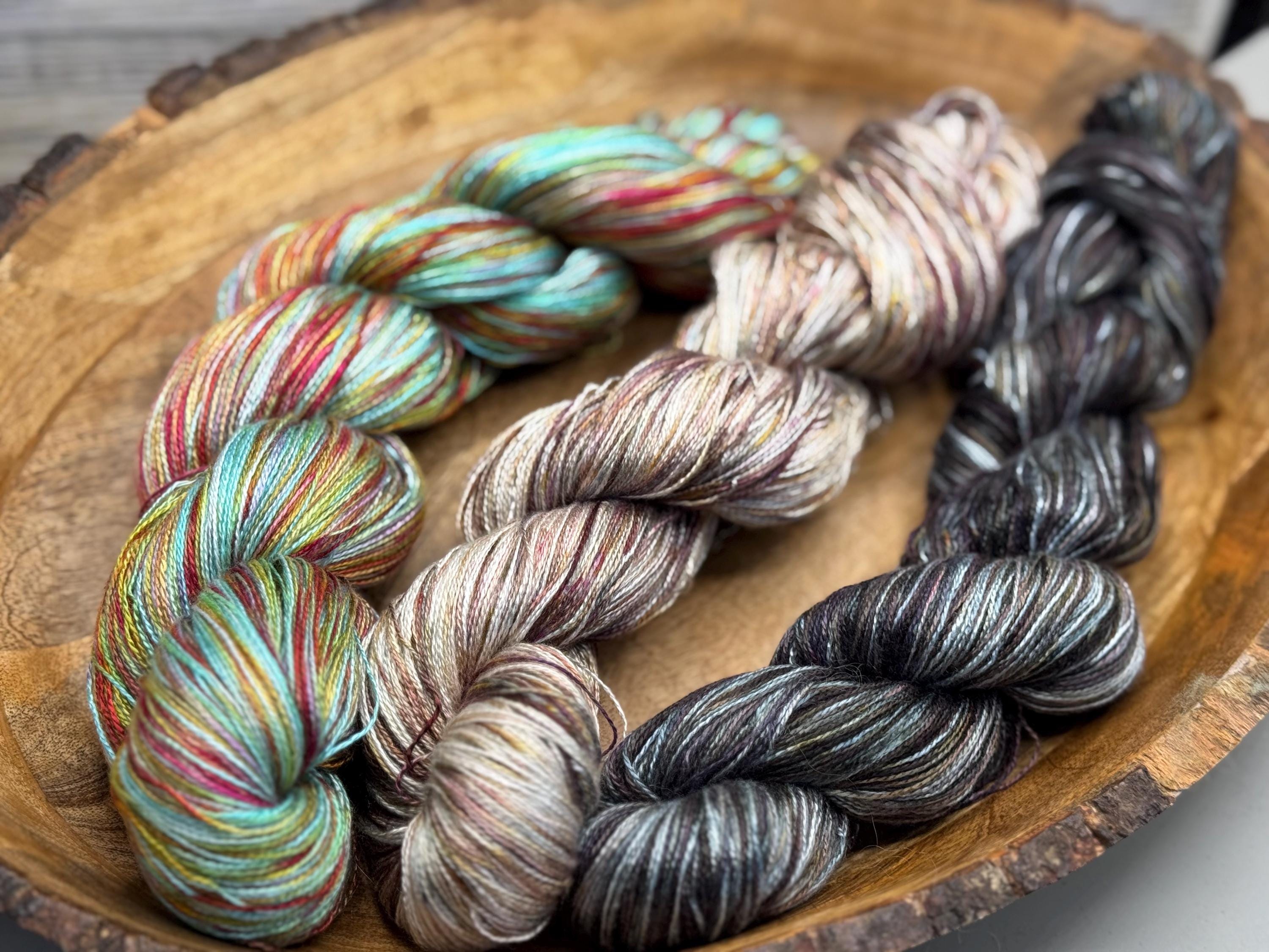 Tencel yarn in three colorways