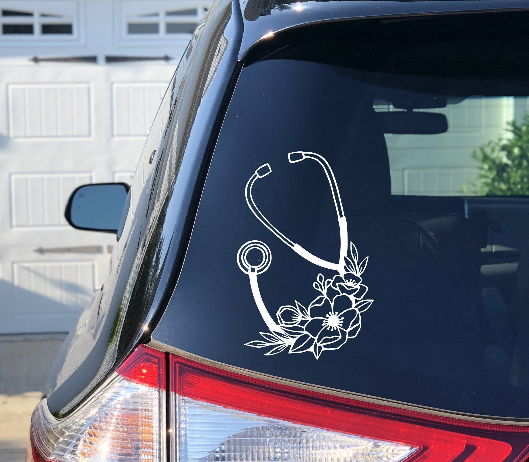 Floral stethoscope decal stethoscope sticker nurse decal for Etsy