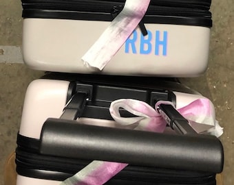 Luggage double layer shadow monogram vinyl decal,suitcase decal, shadow monogram vinyl decal, monogram decal sticker, phone monogram