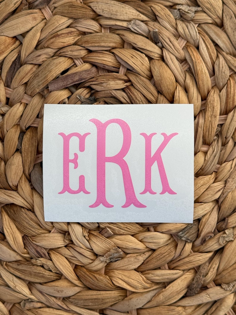 Monogram Decal for Car, Monogram Vinyl Decal, Monogram Decal Sticker ...