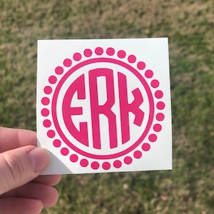 Monogram decal for car, Monogram vinyl decal, monogram decal sticker, monogram decal for phone