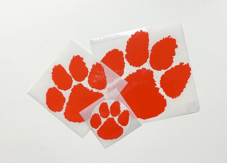 Clemson Decal Tiger Paw Decal Yeti Decal Tumbler Decal Cell Phone Decal Laptop Decal Clipboard Decal Car Decal